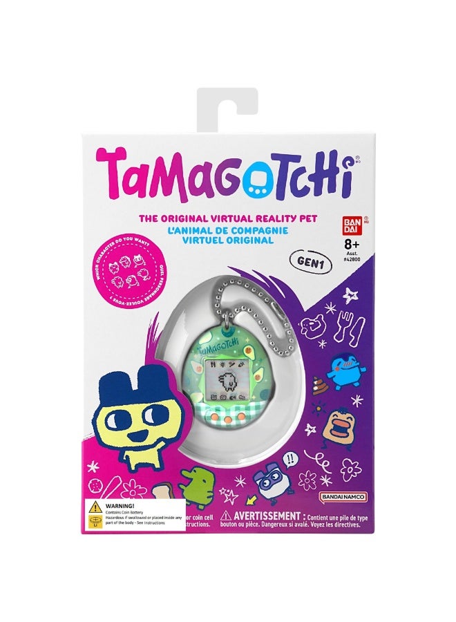 Tamagotchi تاما غوتشي الأصلي تصميم أفوكادو مزيج، يعمل بالبطارية | حيوان أليف إلكتروني | حيوان أليف افتراضي قديم | لعبة تفاعلية | حيوان أليف رقمي أصلي | لعب تخيلي ومهارات رعاية مثالية للأطفال، الفتيات والفتيان - Image 4